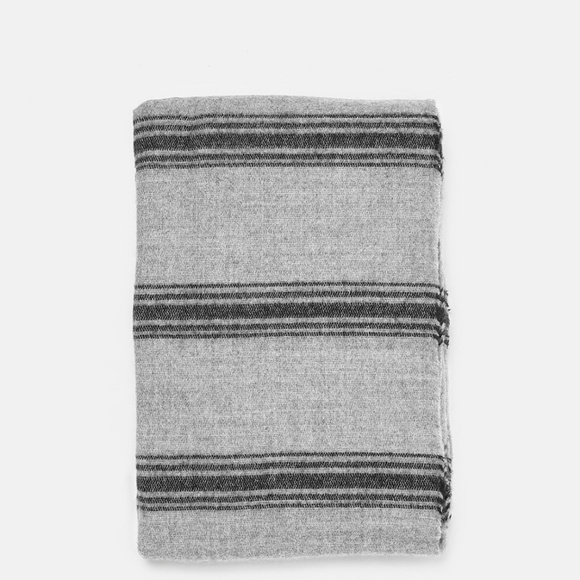 ZARA Women's Striped Scarves:Grey - Picture 3 of 6